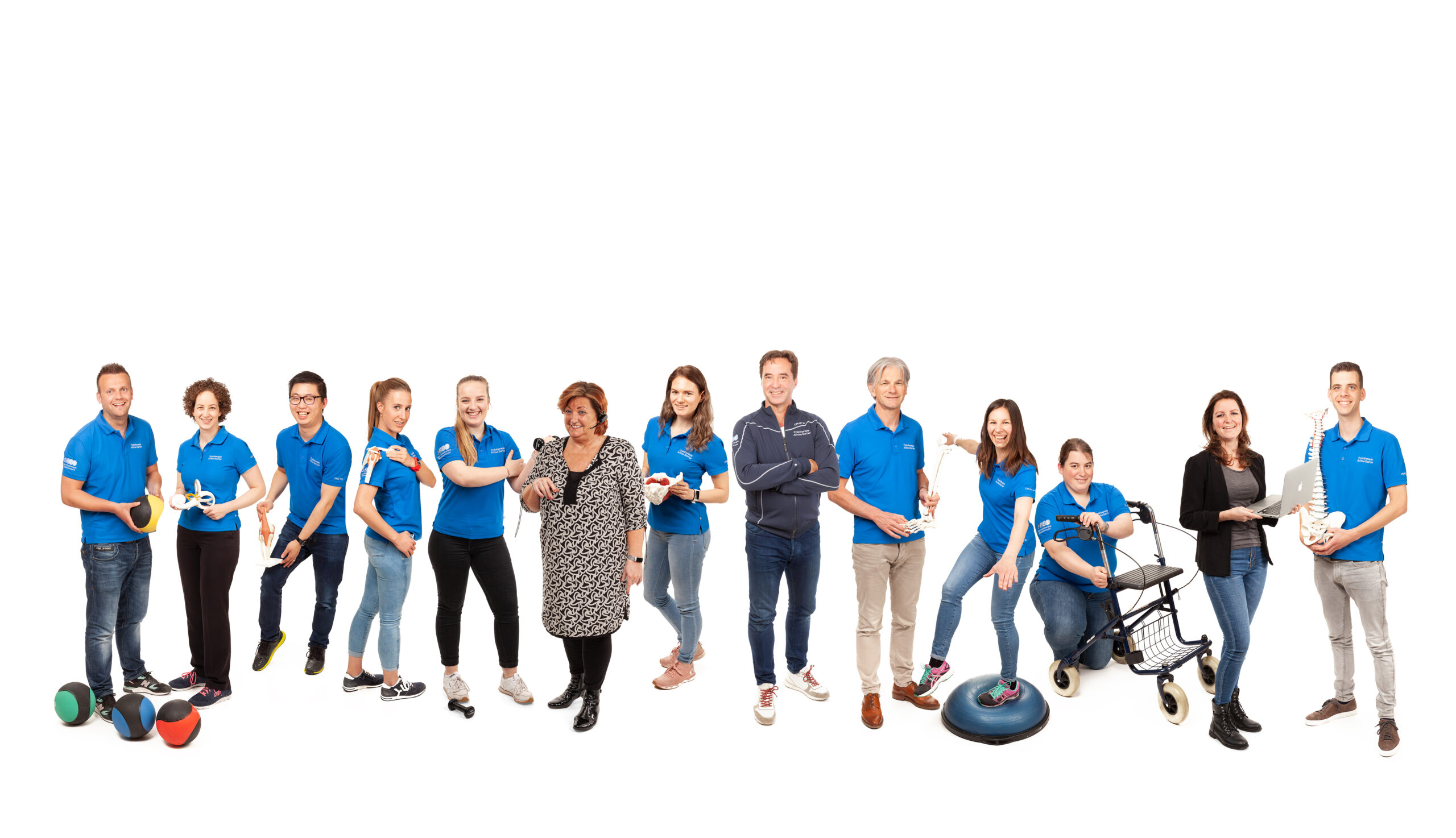 Samengestelde teamfoto Fysiotherapie